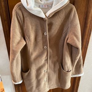 Light Brown Denim&Co fleece coat